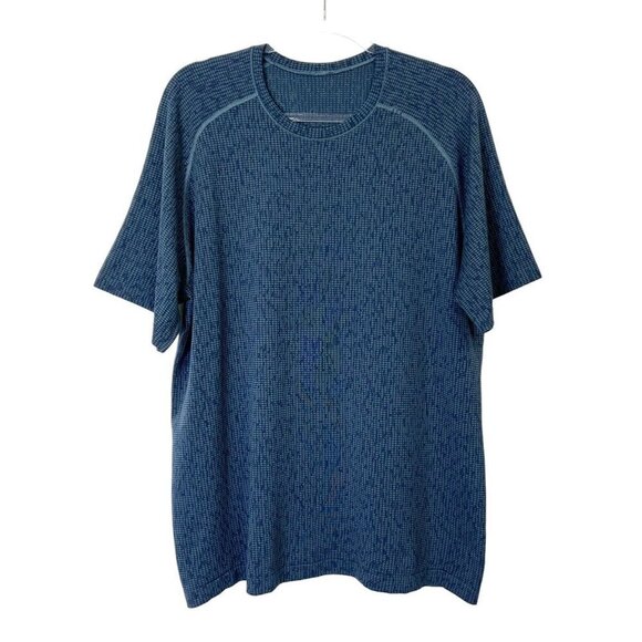 Lululemon Metal Vent Tech SS Shirt Mens Size XXL Blue Short Sleeve Seamless - Picture 1 of 9